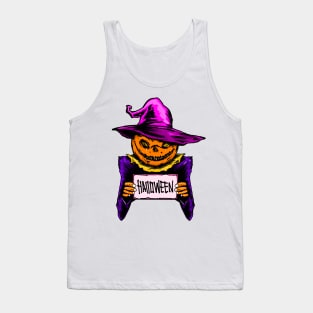 pumpkin man in halloween costume Tank Top